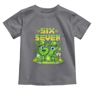 Funny Irish St Patricks Day 67 Toddler T Shirt Six Seven Brainrot Italian Gaming 6 7 Meme Gen Alpha Slang TS10 Charcoal Print Your Wear