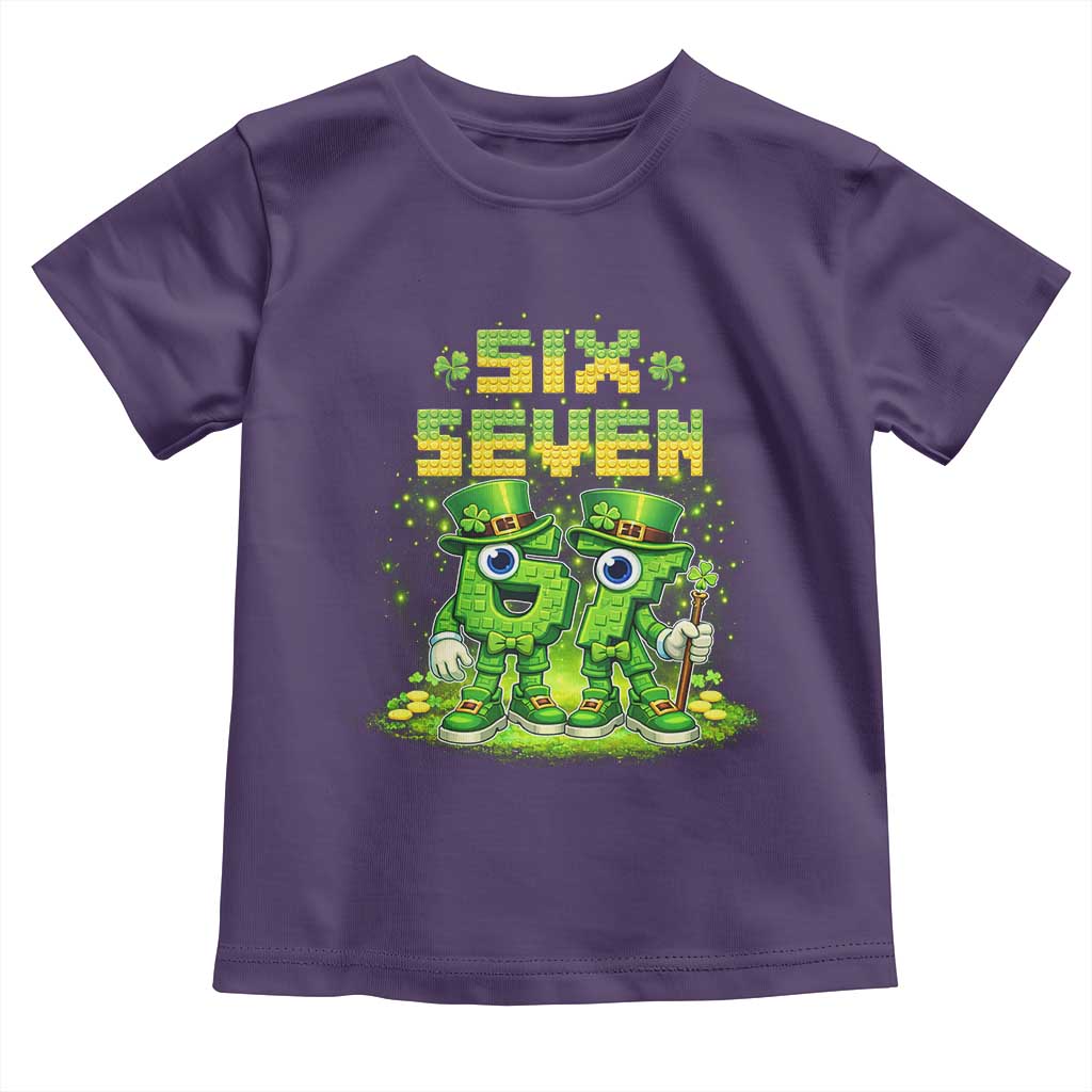 Funny Irish St Patricks Day 67 Toddler T Shirt Six Seven Brainrot Italian Gaming 6 7 Meme Gen Alpha Slang TS10 Purple Print Your Wear