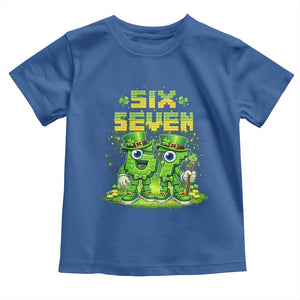 Funny Irish St Patricks Day 67 Toddler T Shirt Six Seven Brainrot Italian Gaming 6 7 Meme Gen Alpha Slang TS10 Royal Blue Print Your Wear