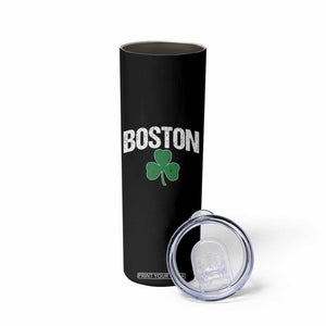 Boston Skinny Tumbler St Patricks Day Irish Green Shamrock Massachusetts TS10 Print Your Wear