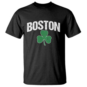 Boston T Shirt St Patricks Day Irish Green Shamrock Massachusetts TS10 Black Print Your Wear