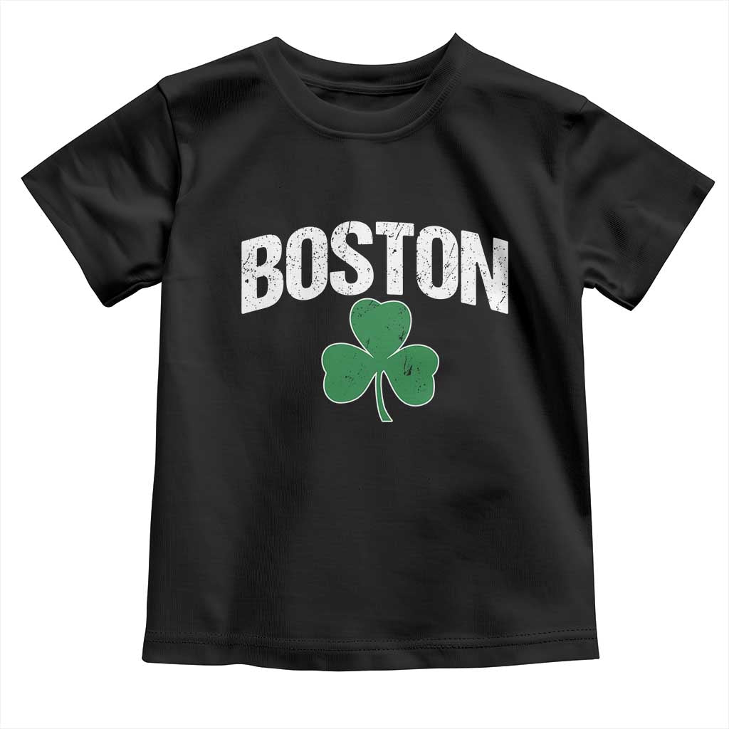Boston Toddler T Shirt St Patricks Day Irish Green Shamrock Massachusetts TS10 Black Print Your Wear