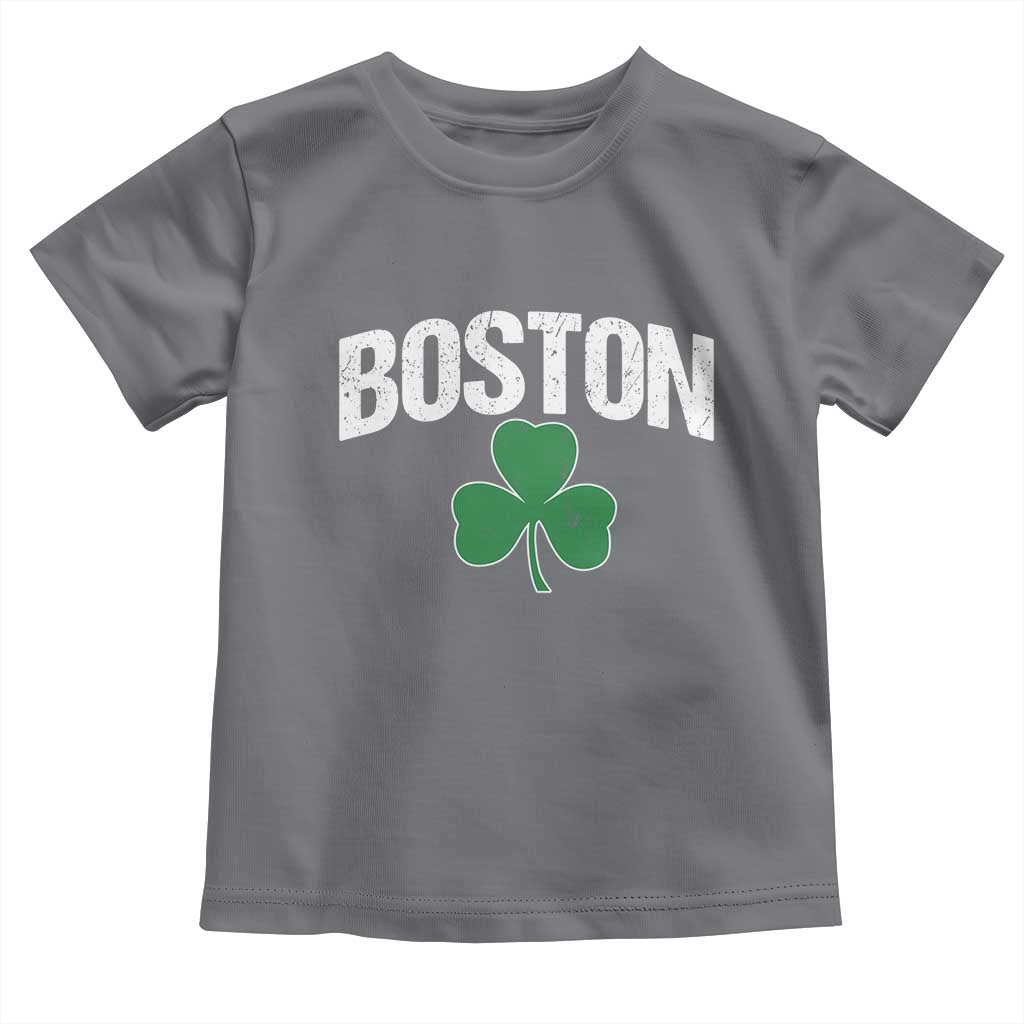 Boston Toddler T Shirt St Patricks Day Irish Green Shamrock Massachusetts TS10 Charcoal Print Your Wear