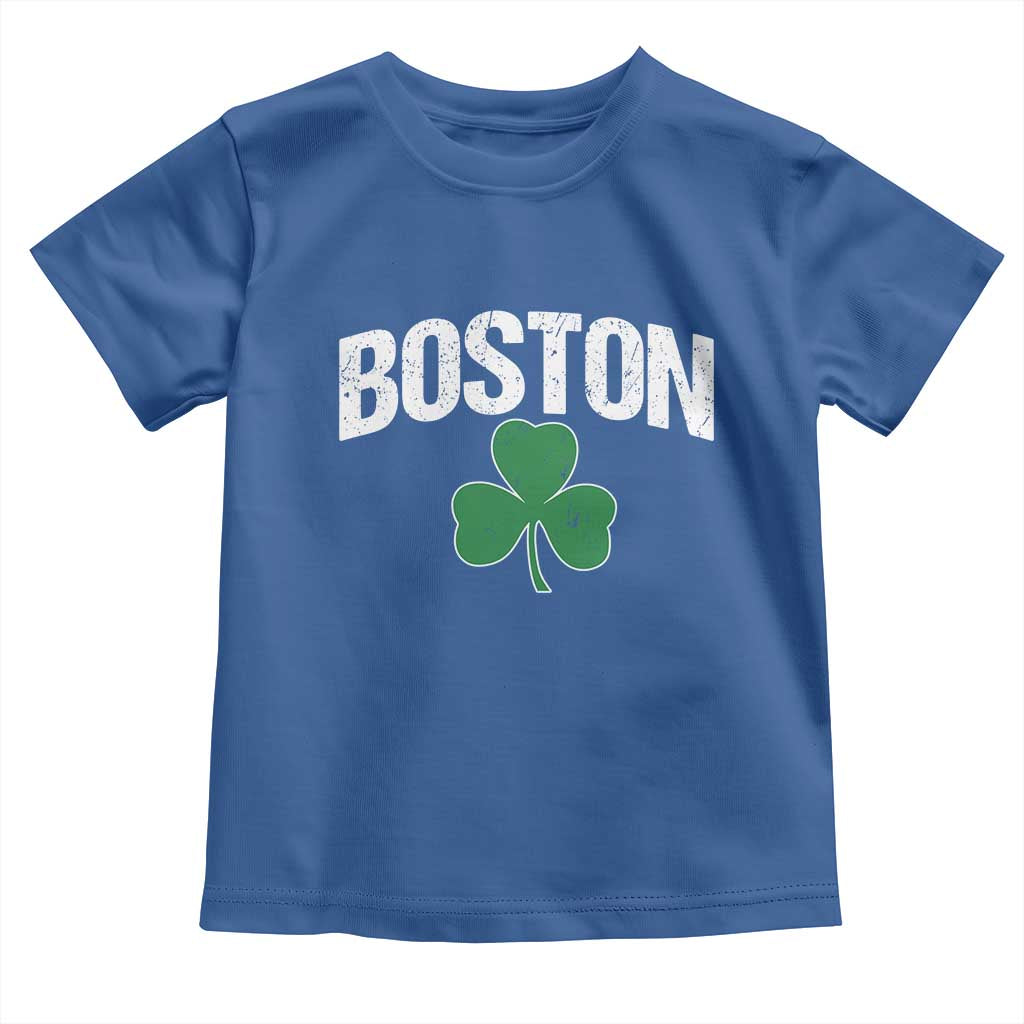 Boston Toddler T Shirt St Patricks Day Irish Green Shamrock Massachusetts TS10 Royal Blue Print Your Wear