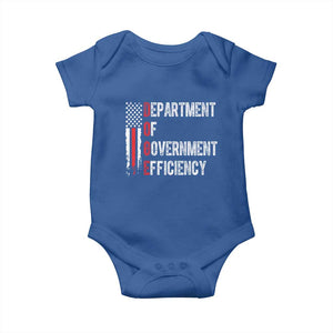 DOGE Department Of Government Efficiency Baby Onesie D.O.G.E. Partiotic US Flag TS10 Royal Blue Print Your Wear