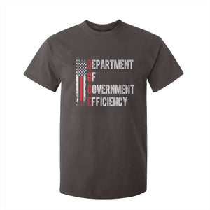 DOGE Department Of Government Efficiency T Shirt For Kid D.O.G.E. Partiotic US Flag TS10 Dark Chocolate Print Your Wear