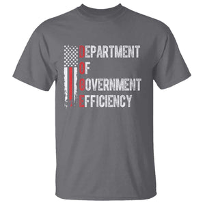DOGE Department Of Government Efficiency T Shirt D.O.G.E. Partiotic US Flag TS10 Charcoal Print Your Wear