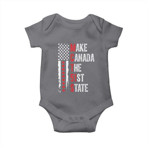 Funny Trump Make Canada 51st State Baby Onesie TS10 Charcoal Print Your Wear