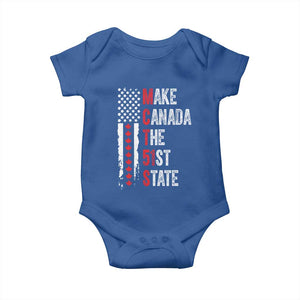 Funny Trump Make Canada 51st State Baby Onesie TS10 Royal Blue Print Your Wear