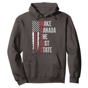 Funny Trump Make Canada 51st State Hoodie TS10 Dark Chocolate Print Your Wear