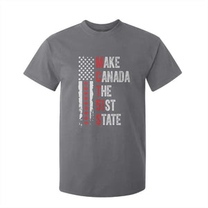 Funny Trump Make Canada 51st State T Shirt For Kid TS10 Charcoal Print Your Wear