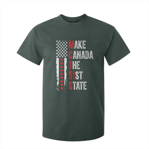 Funny Trump Make Canada 51st State T Shirt For Kid TS10 Dark Forest Green Print Your Wear