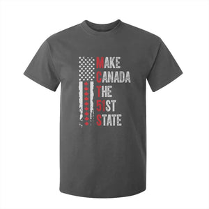 Funny Trump Make Canada 51st State T Shirt For Kid TS10 Dark Heather Print Your Wear