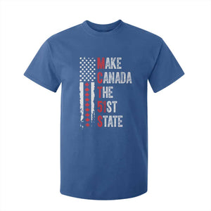 Funny Trump Make Canada 51st State T Shirt For Kid TS10 Royal Blue Print Your Wear