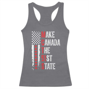 Funny Trump Make Canada 51st State Racerback Tank Top TS10 Charcoal Print Your Wear