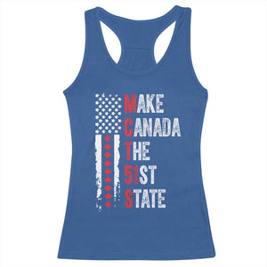Funny Trump Make Canada 51st State Racerback Tank Top TS10 Royal Blue Print Your Wear
