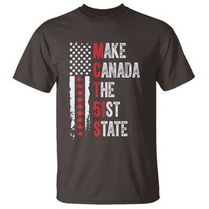 Funny Trump Make Canada 51st State T Shirt TS10 Dark Chocolate Print Your Wear