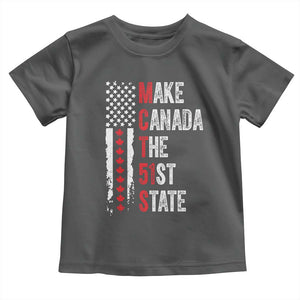 Funny Trump Make Canada 51st State Toddler T Shirt TS10 Dark Heather Print Your Wear