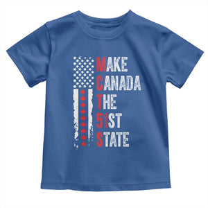 Funny Trump Make Canada 51st State Toddler T Shirt TS10 Royal Blue Print Your Wear