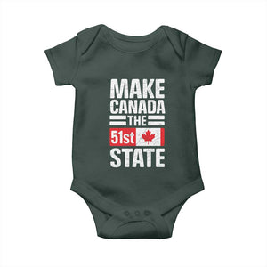 Funny Trump Make Canada 51st State Baby Onesie Canadian Flag TS10 Print Your Wear