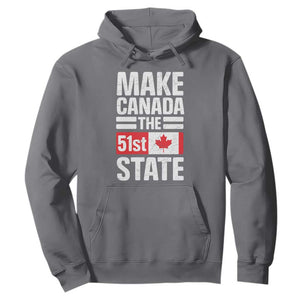 Funny Trump Make Canada 51st State Hoodie Canadian Flag TS10 Charcoal Print Your Wear