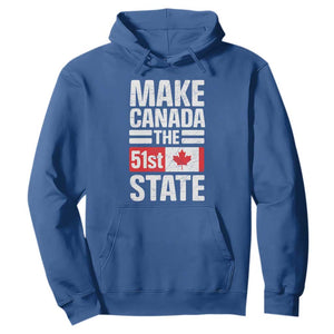 Funny Trump Make Canada 51st State Hoodie Canadian Flag TS10 Royal Blue Print Your Wear