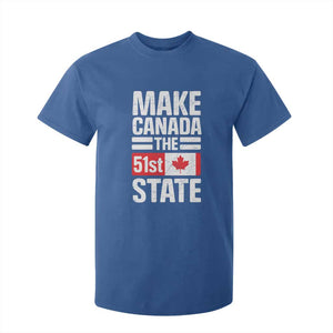 Funny Trump Make Canada 51st State T Shirt For Kid Canadian Flag TS10 Royal Blue Print Your Wear