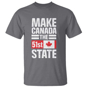 Funny Trump Make Canada 51st State T Shirt Canadian Flag TS10 Charcoal Print Your Wear