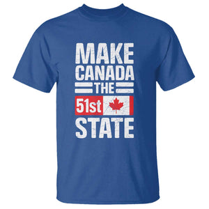 Funny Trump Make Canada 51st State T Shirt Canadian Flag TS10 Royal Blue Print Your Wear