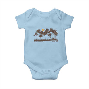 Gulf of Mexico Baby Onesie Since 1672 Vintage 70s Retro Vintage TS10 Light Blue Print Your Wear