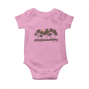 Gulf of Mexico Baby Onesie Since 1672 Vintage 70s Retro Vintage TS10 Light Pink Print Your Wear