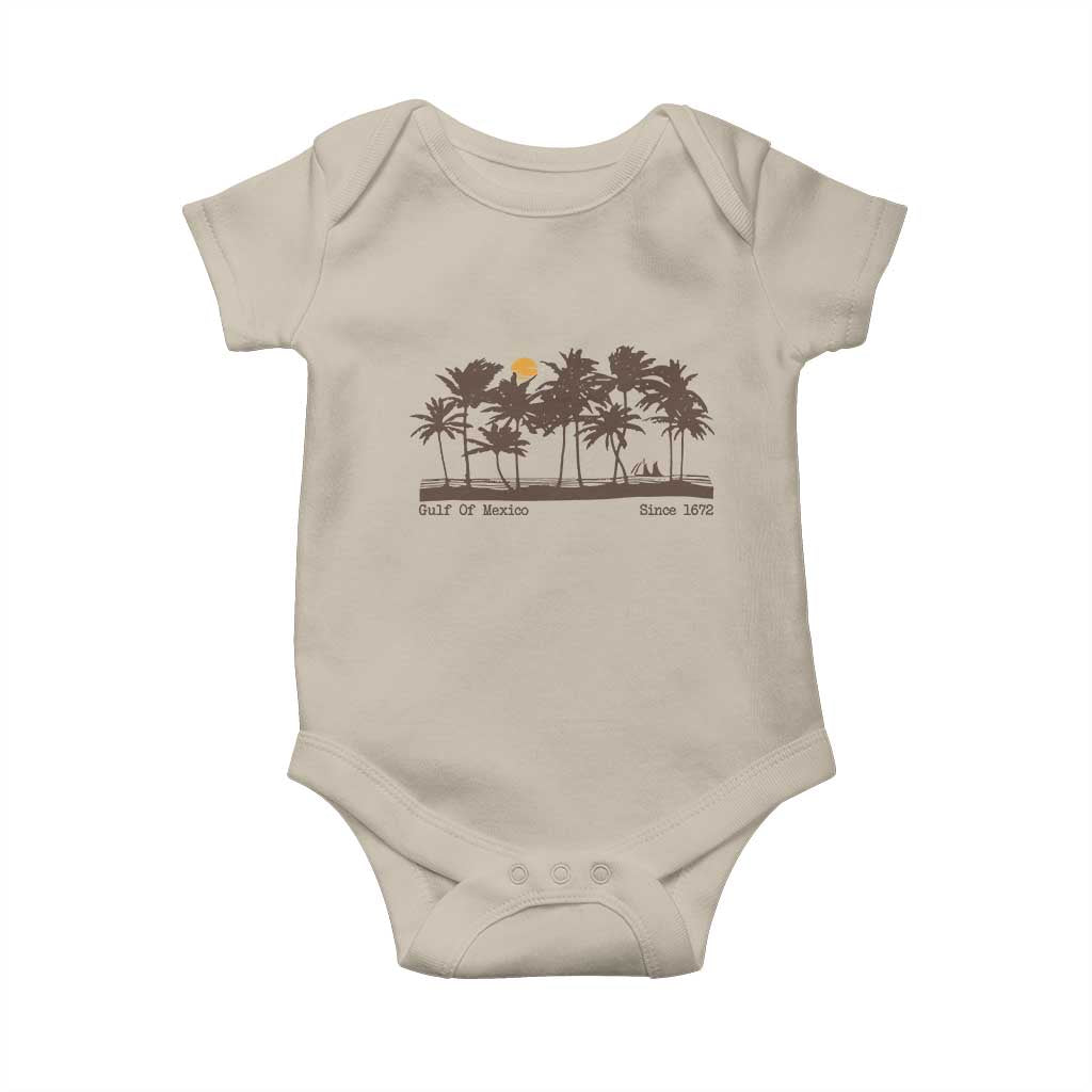 Gulf of Mexico Baby Onesie Since 1672 Vintage 70s Retro Vintage TS10 Sand Print Your Wear