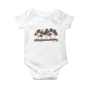 Gulf of Mexico Baby Onesie Since 1672 Vintage 70s Retro Vintage TS10 White Print Your Wear