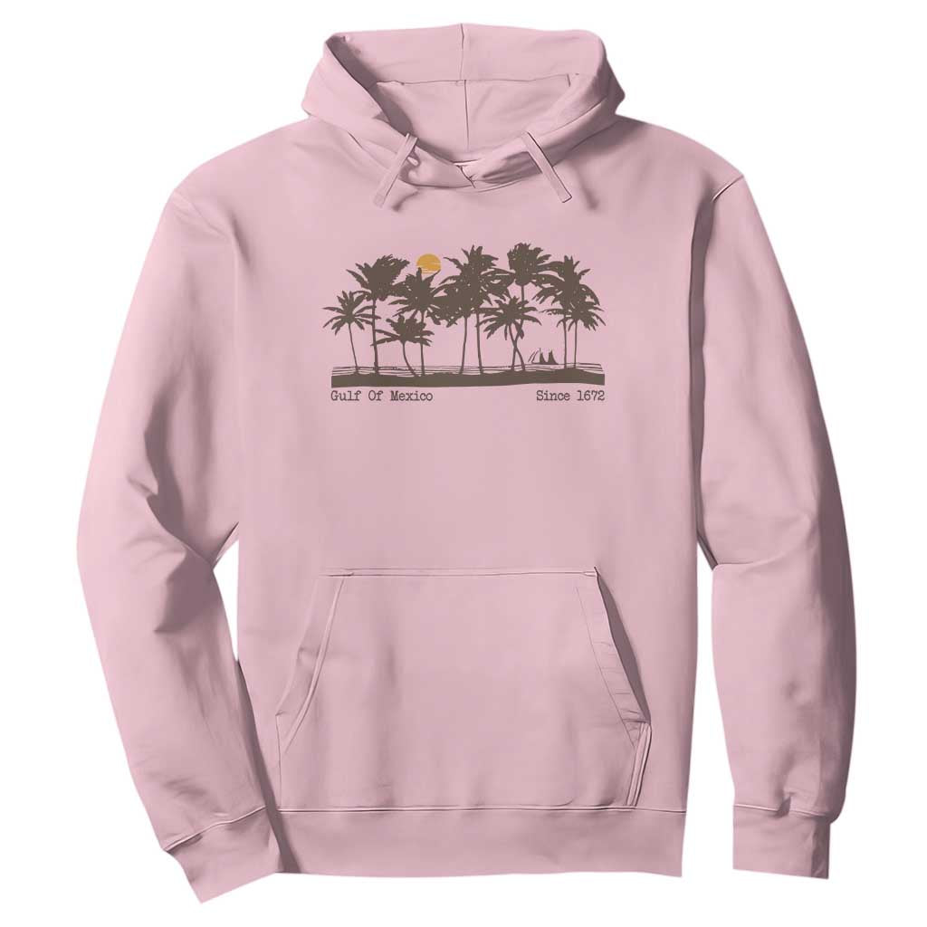 Gulf of Mexico Hoodie Since 1672 Vintage 70s Retro Vintage TS10 Light Pink Print Your Wear