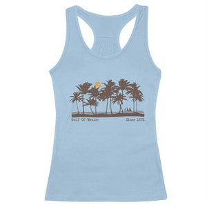 Gulf of Mexico Racerback Tank Top Since 1672 Vintage 70s Retro Vintage TS10 Light Blue Print Your Wear