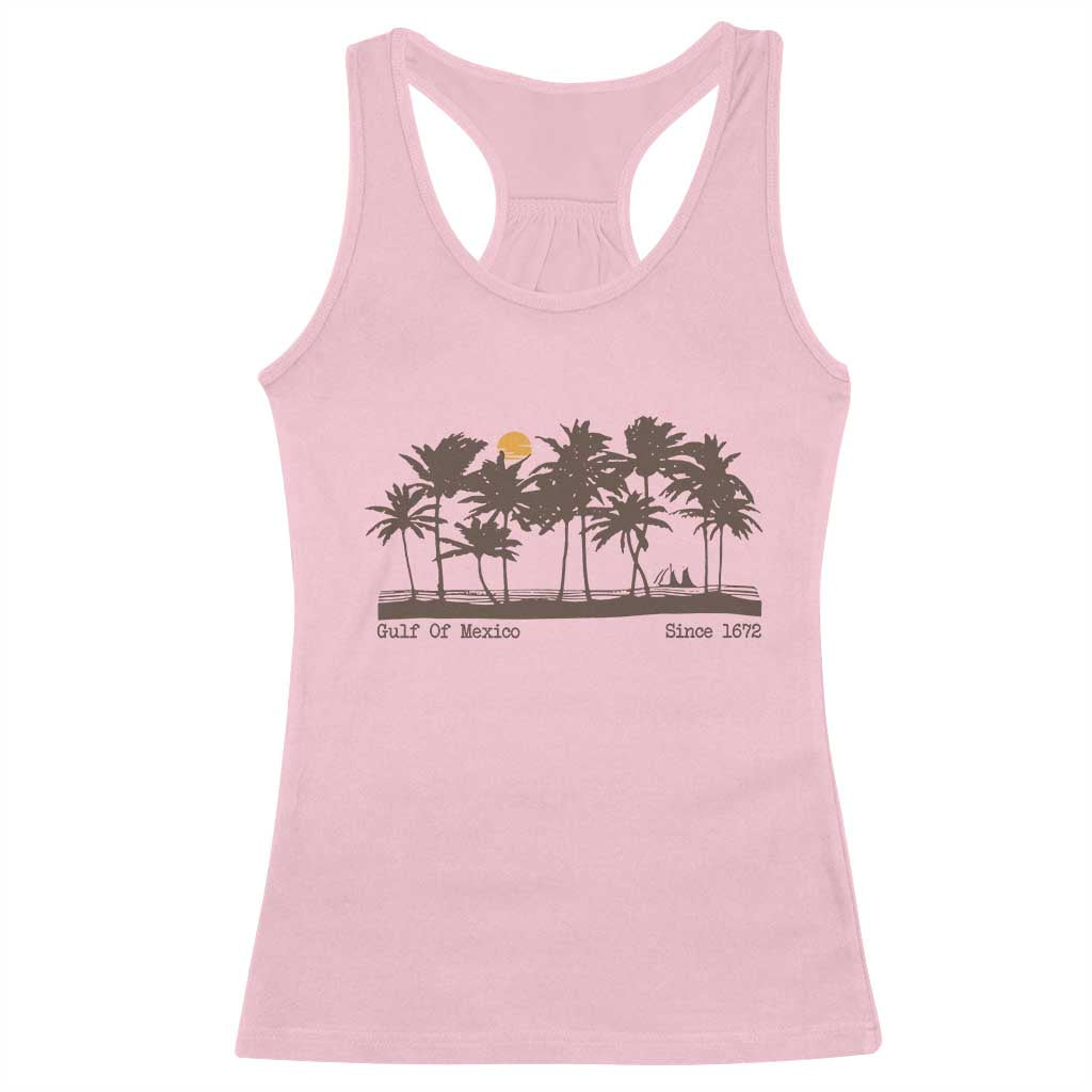 Gulf of Mexico Racerback Tank Top Since 1672 Vintage 70s Retro Vintage TS10 Light Pink Print Your Wear