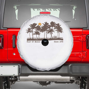 Gulf of Mexico Spare Tire Cover Since 1672 Vintage 70s Retro Vintage TS10 White Print Your Wear