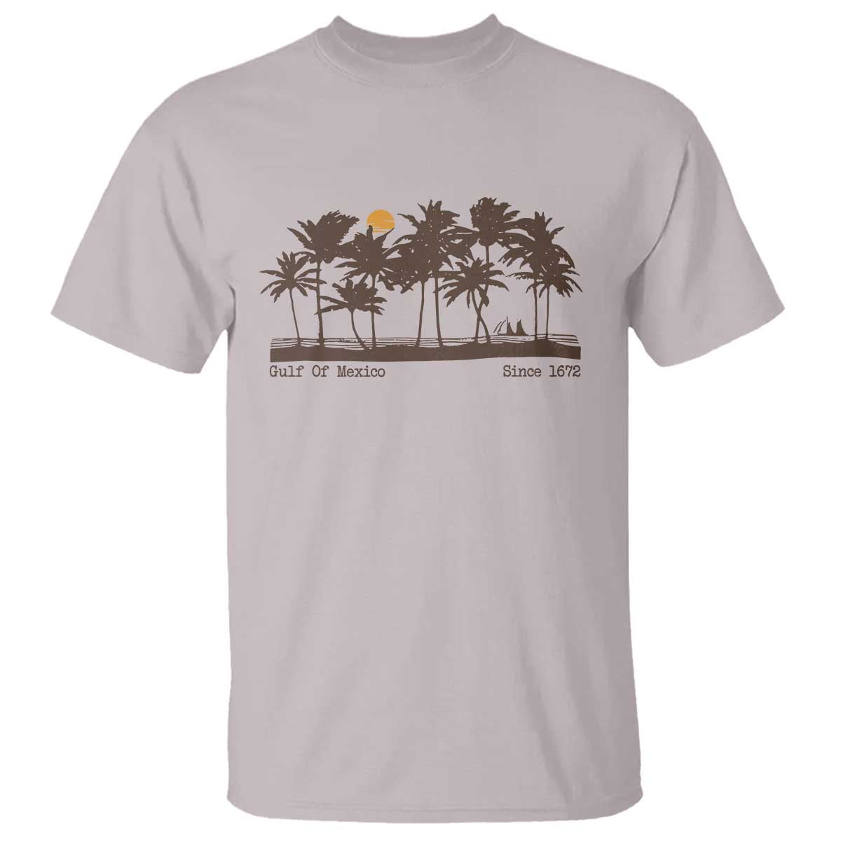 Gulf of Mexico T Shirt Since 1672 Vintage 70s Retro Vintage TS10 Ice Gray Print Your Wear