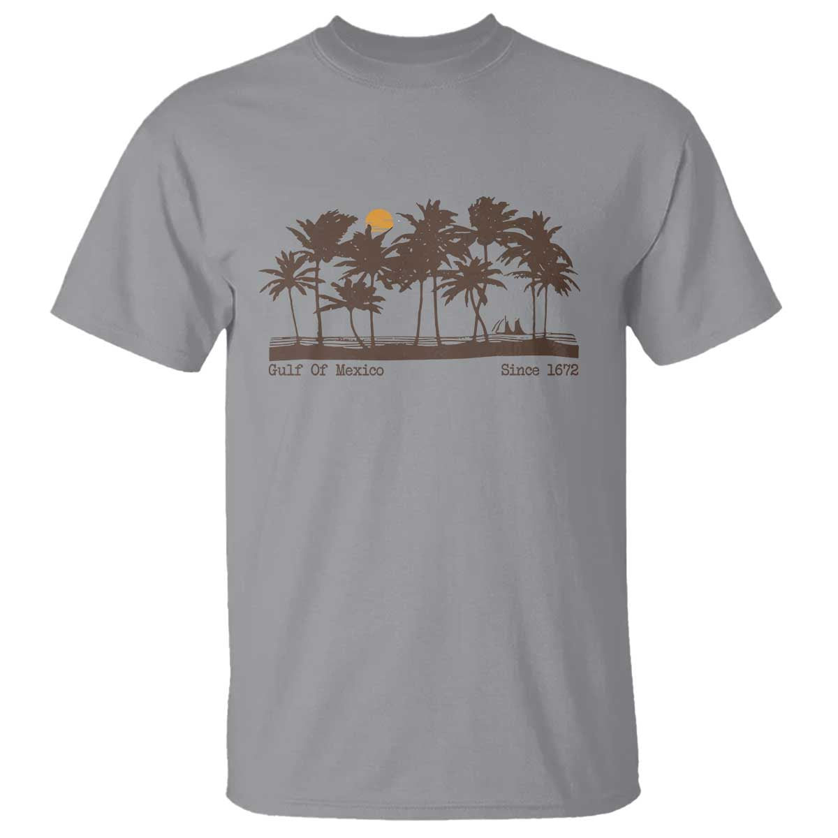Gulf of Mexico T Shirt Since 1672 Vintage 70s Retro Vintage TS10 Sport Gray Print Your Wear