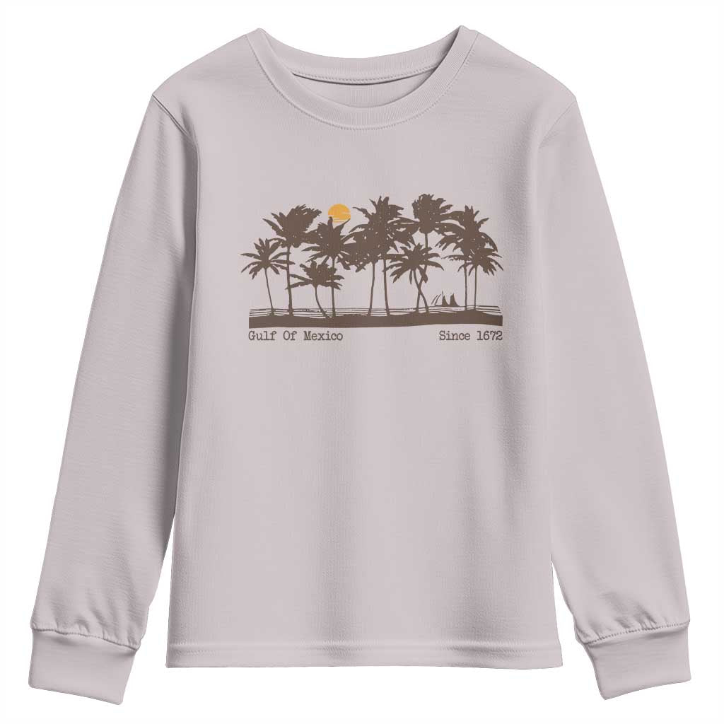 Gulf of Mexico Youth Sweatshirt Since 1672 Vintage 70s Retro Vintage TS10 Ice Gray Print Your Wear