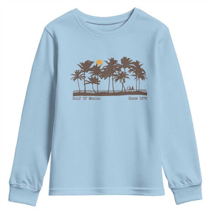 Gulf of Mexico Youth Sweatshirt Since 1672 Vintage 70s Retro Vintage TS10 Light Blue Print Your Wear