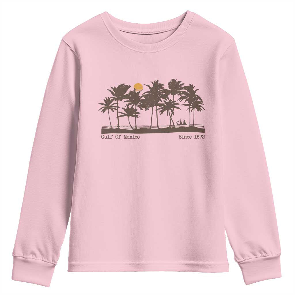 Gulf of Mexico Youth Sweatshirt Since 1672 Vintage 70s Retro Vintage TS10 Light Pink Print Your Wear