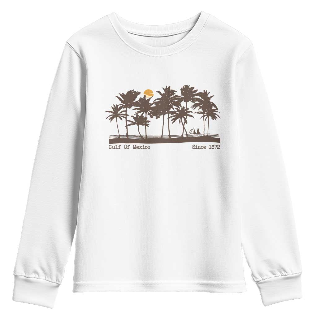 Gulf of Mexico Youth Sweatshirt Since 1672 Vintage 70s Retro Vintage TS10 White Print Your Wear