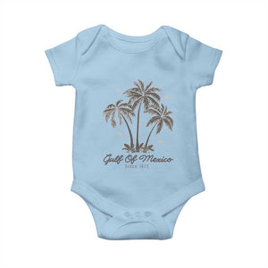 Gulf of Mexico Baby Onesie 1672 Retro Beach Vibe Palm Trees TS10 Light Blue Print Your Wear