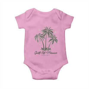 Gulf of Mexico Baby Onesie 1672 Retro Beach Vibe Palm Trees TS10 Light Pink Print Your Wear