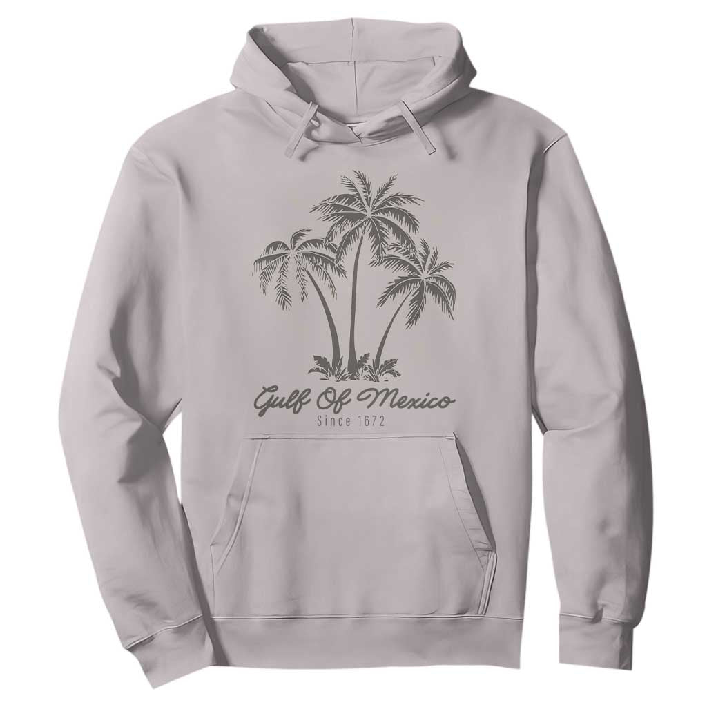 Gulf of Mexico Hoodie 1672 Retro Beach Vibe Palm Trees TS10 Ice Gray Print Your Wear