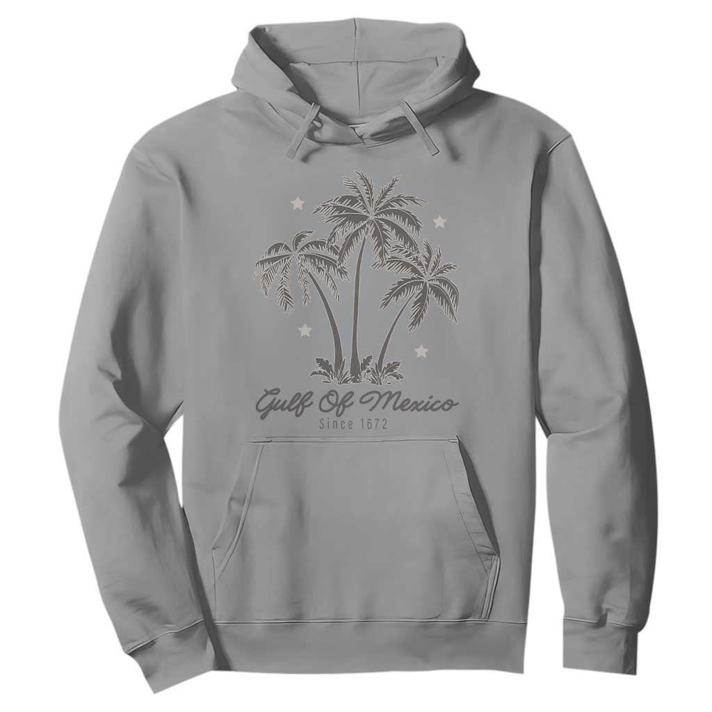 Gulf of Mexico Hoodie 1672 Retro Beach Vibe Palm Trees TS10 Sport Gray Print Your Wear