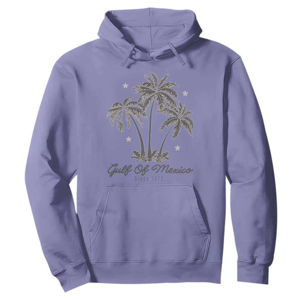 Gulf of Mexico Hoodie 1672 Retro Beach Vibe Palm Trees TS10 Violet Print Your Wear