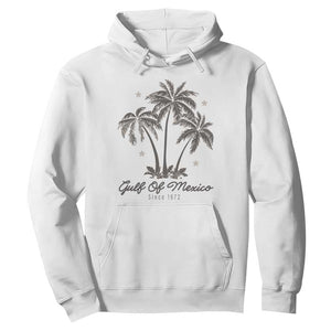Gulf of Mexico Hoodie 1672 Retro Beach Vibe Palm Trees TS10 White Print Your Wear