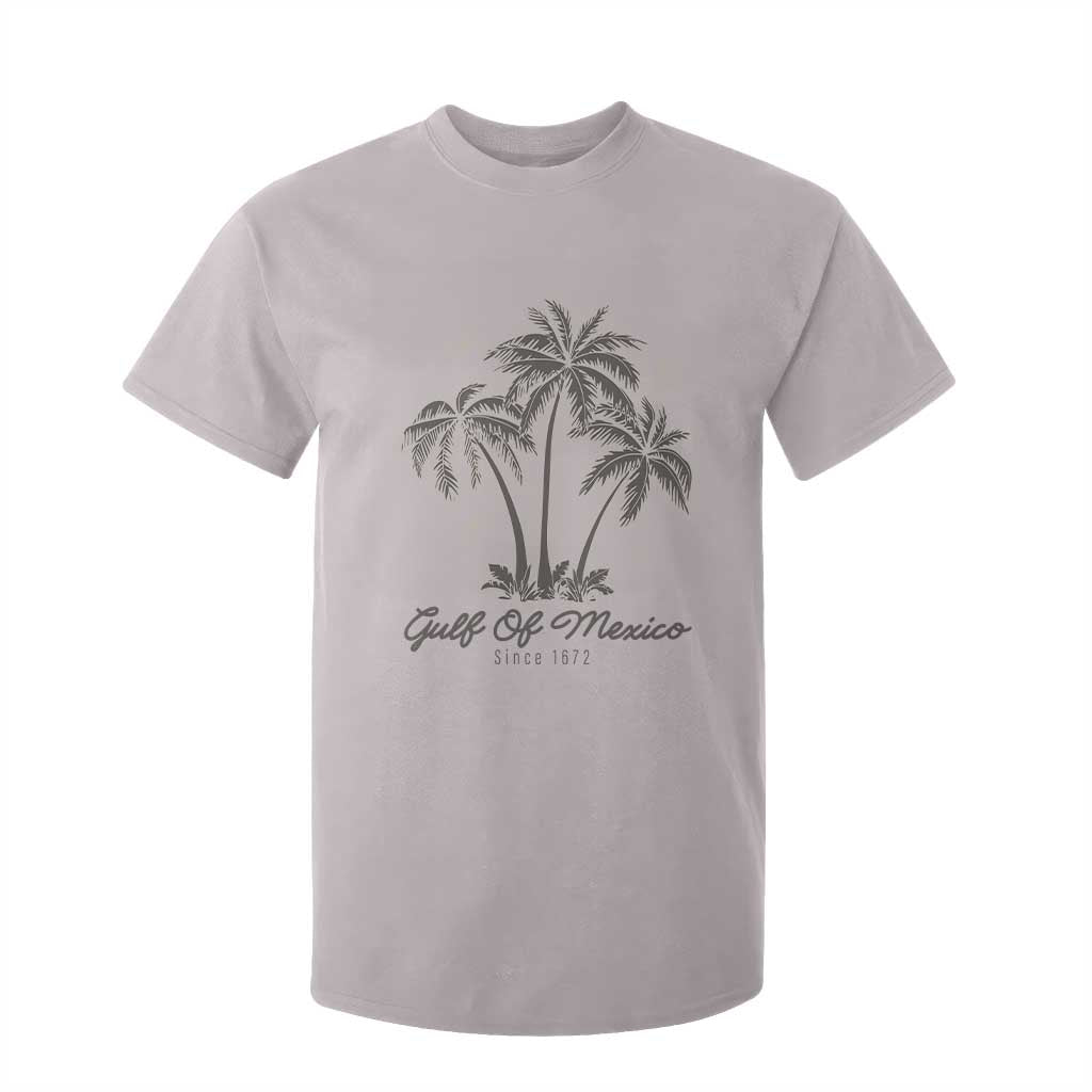 Gulf of Mexico T Shirt For Kid 1672 Retro Beach Vibe Palm Trees TS10 Ice Gray Print Your Wear